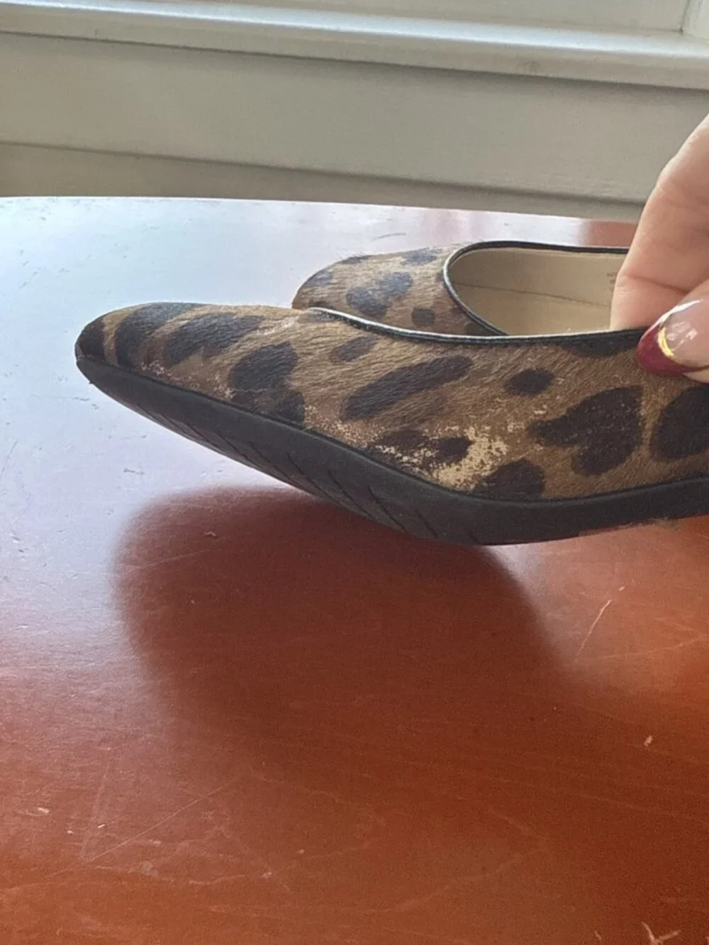 Cole Haan Daina D’Orsay Animal Print Haircalf Round Toe Block Heel Pumps Sz 7.5B
